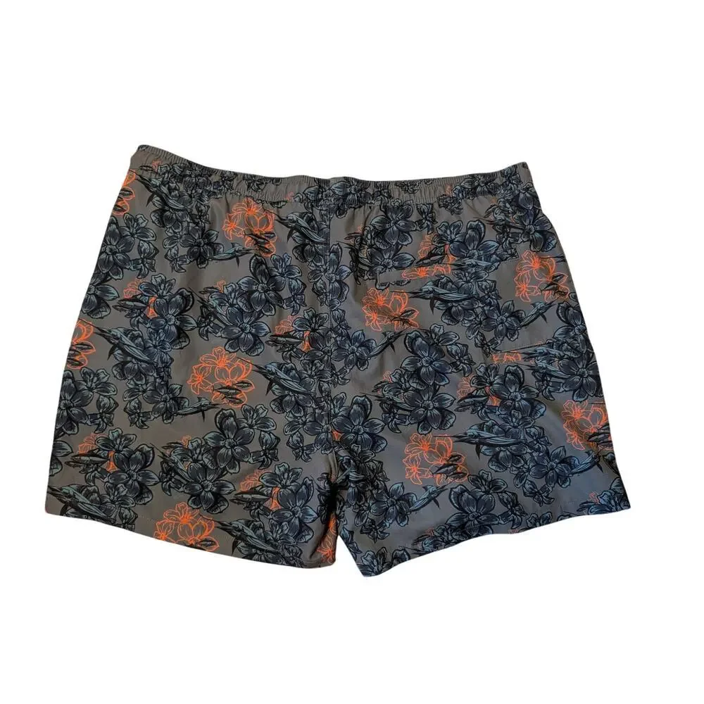 HUK Men's Volley swim trunks/shorts, XXL; Floral pattern